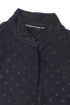 Vintage Lightweight Black Patterned Button Up Top
