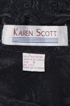 Vintage Black Paisley Mock Turtleneck Karen Scott Top