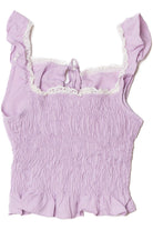 Recycled Lavender Crop Tank Top