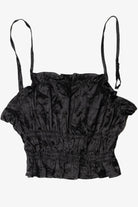 Recycled Smocked Crop Tank Top