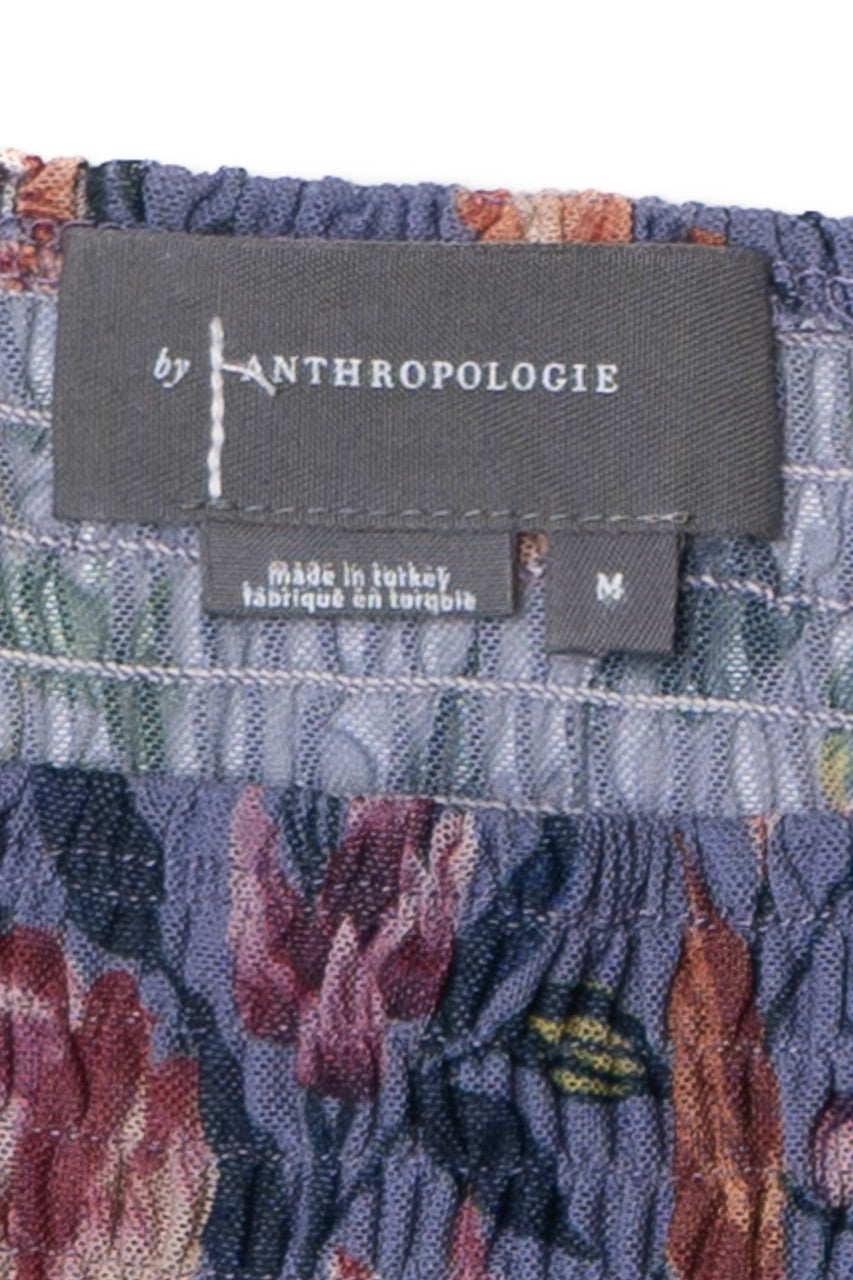 Recycled Smocked Puff Sleeve Anthropologie Crop Top