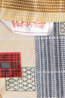 Vintage Square Print Double Pocket Pokemon Button Up