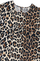 Vintage Leopard Print Keyhole Back Silk Top