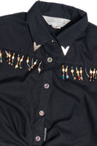 Vintage Western Beaded Lilia Smith Tie Crop Top