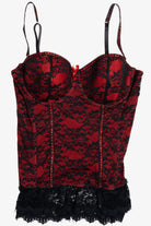 Red lace Seven Til Midnight Corset Bustier Top