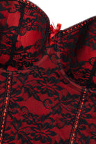 Red lace Seven Til Midnight Corset Bustier Top