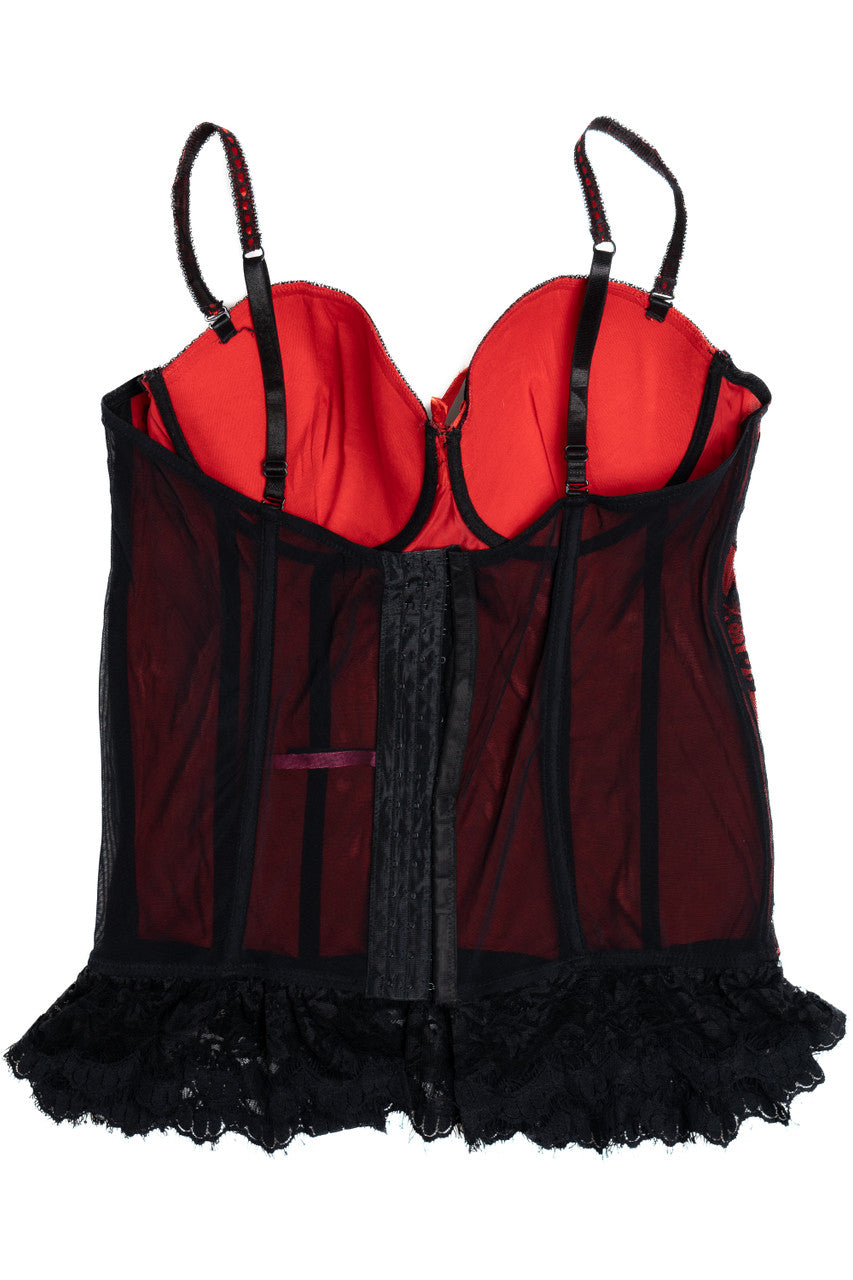 Red lace Seven Til Midnight Corset Bustier Top