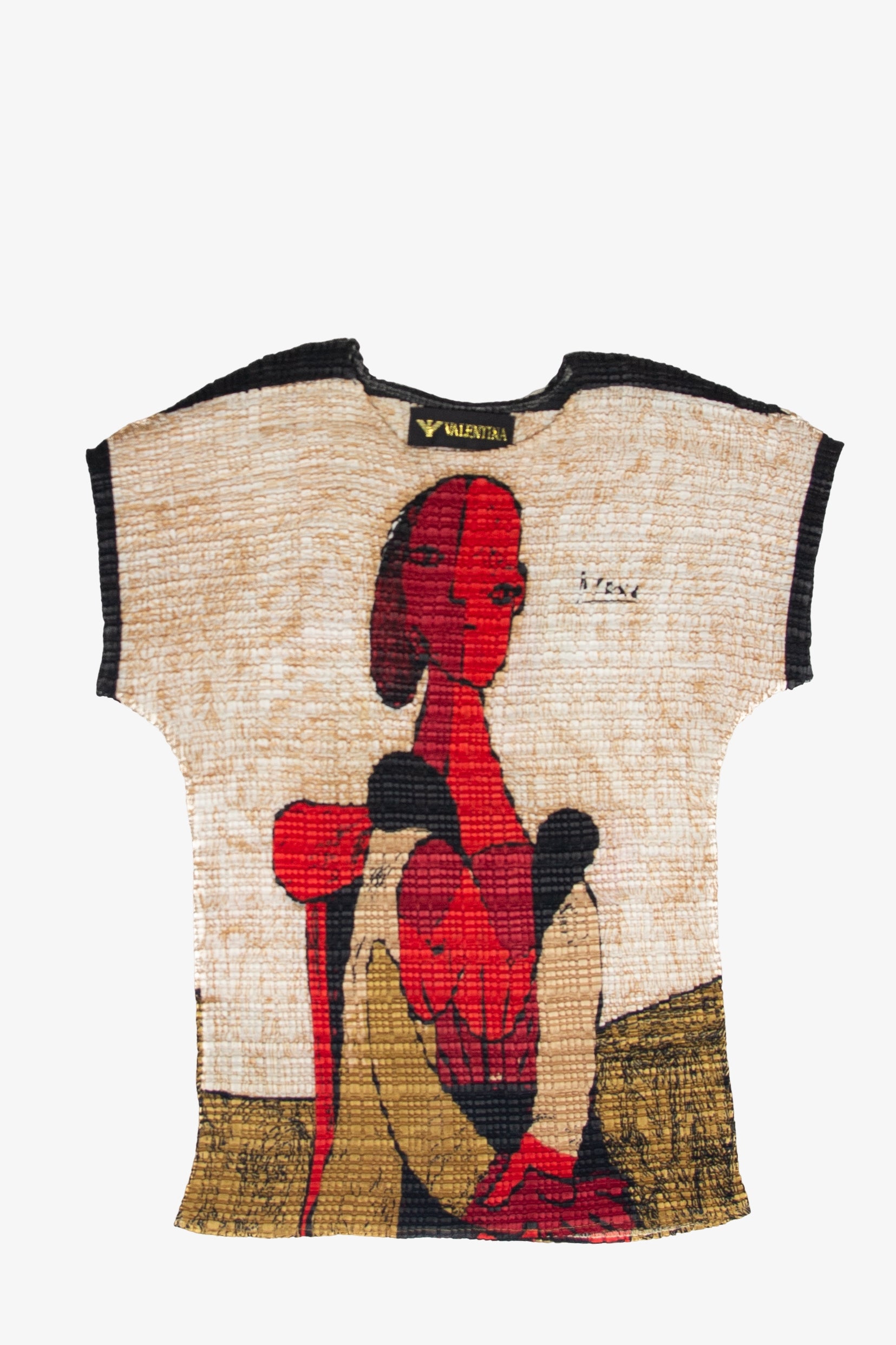 Valentina 'Picasso' Stretchy Crinkle Top