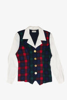 Vintage  Cabrais Collection Plaid Top