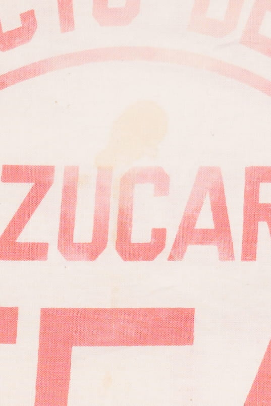 Vintage Cuban Handmade "ECA Azucar Refino" Sugar Sack Top