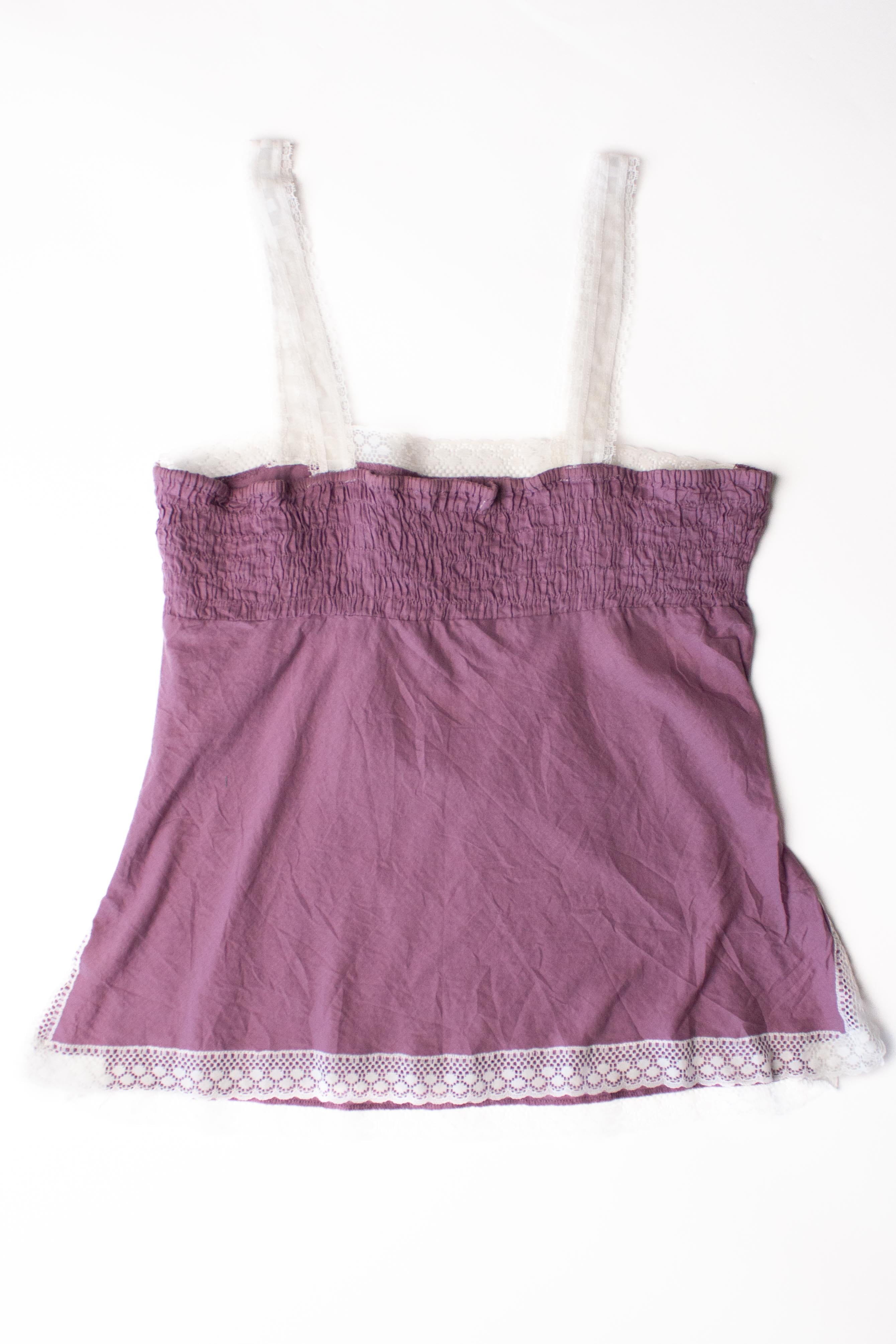 Vintage Charlotte Russe Lace Trim Cami (2000s)