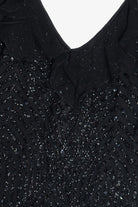 Vintage Y2K Beaded Silk Papell Boutique Flutter Sleeve Tank Top