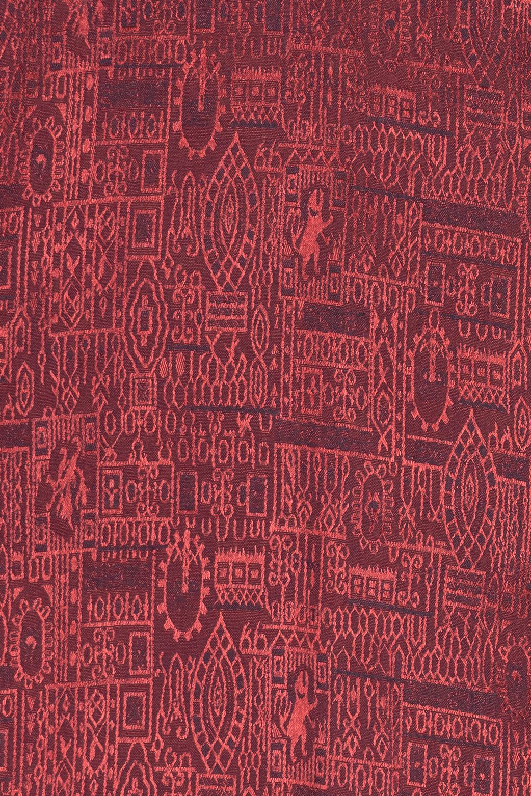 Vintage Thai Silk Short Dolman Sleeve Button Up Top