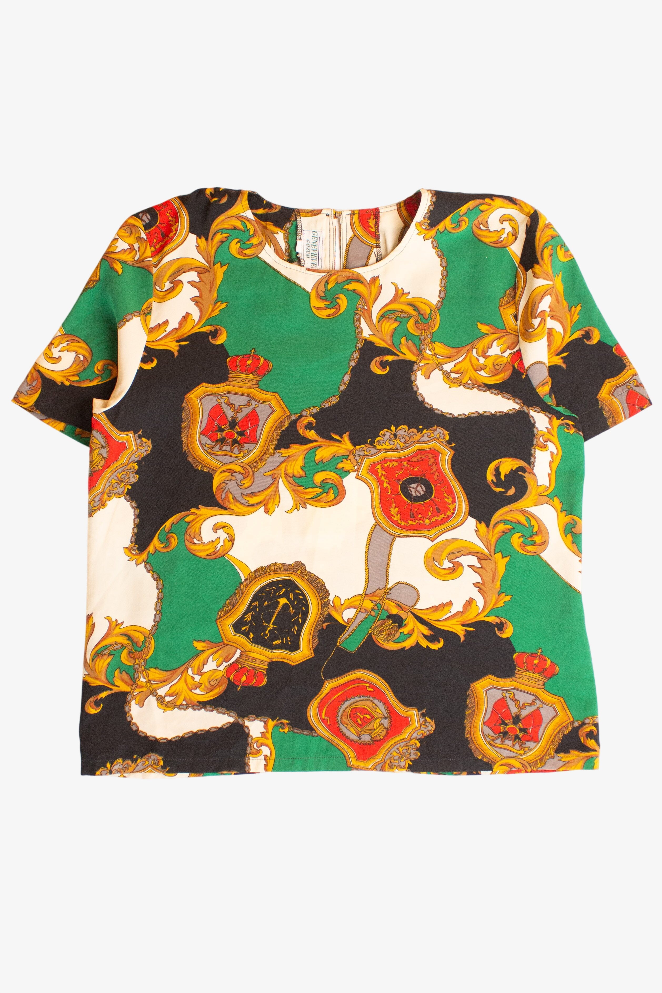 Vintage Genevieve Gozum Short Sleeve Blouse (1990s)