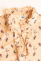 Vintage Ruffle Collar Peasant Blouse (1990s)