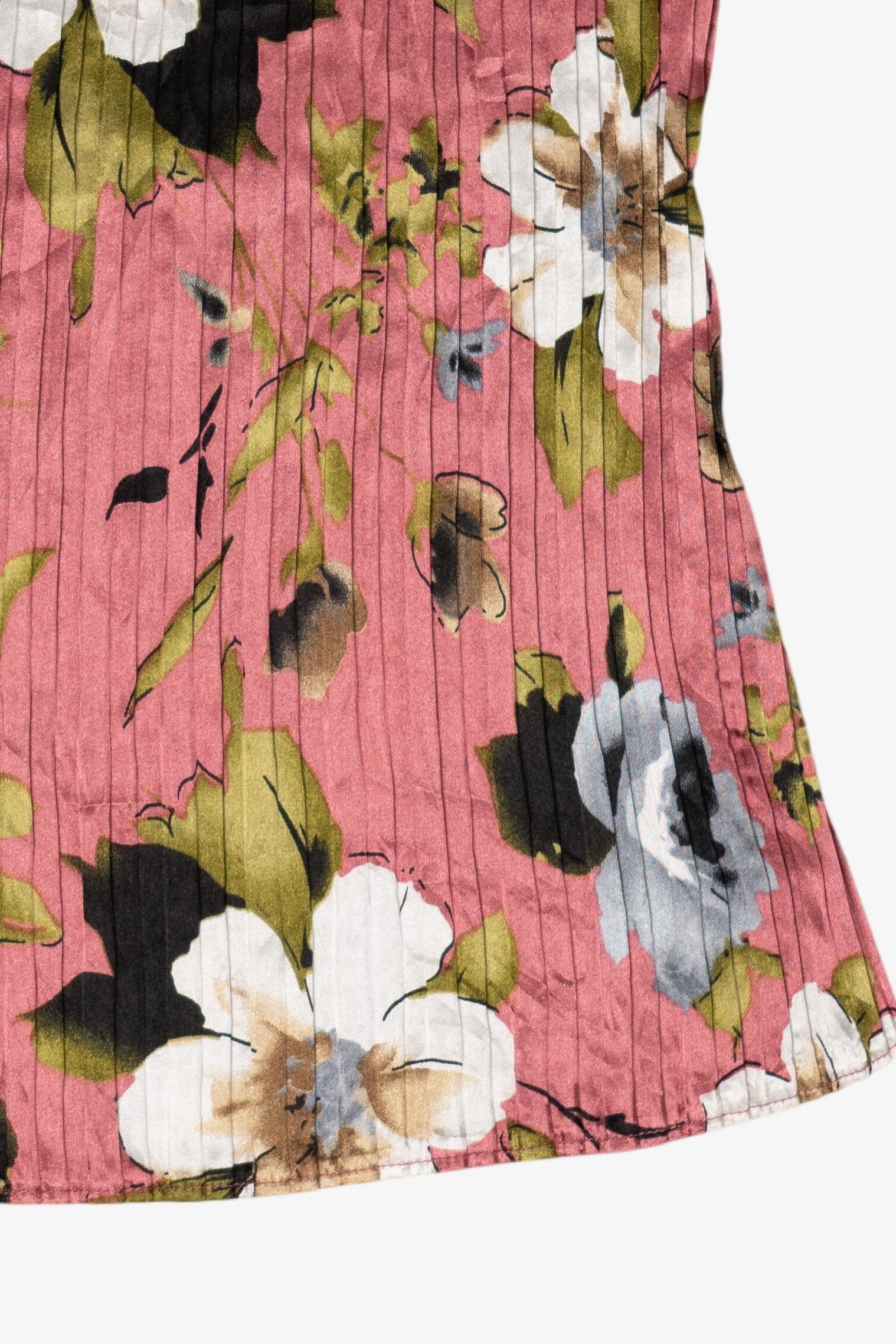 Vintage Pink Pleated Stretchy Jaipur Silky Tank Top (2000s)