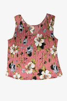 Vintage Pink Pleated Stretchy Jaipur Silky Tank Top (2000s)