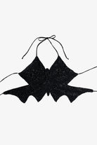 Vintage Heart Moon Star Y2K Beaded Butterfly Adjustable Halter Top (2000s)