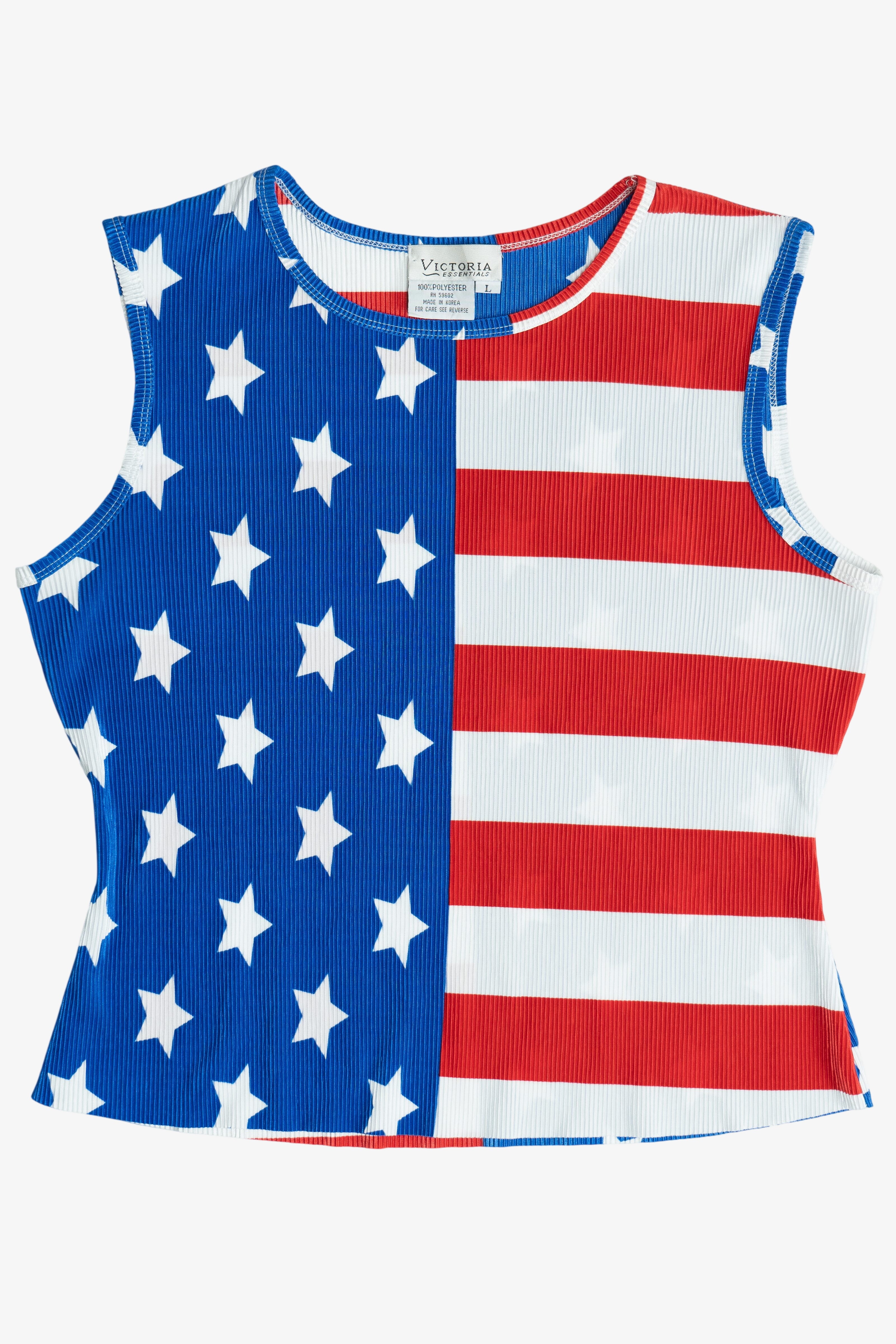 Vintage Victoria Essentials Americana USA Flag Tank Top (1990s)
