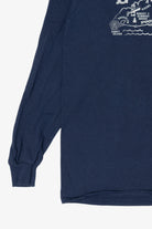 Vintage Navy Blue Long Island New York Long Sleeve T-Shirt (1990s)