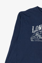 Vintage Navy Blue Long Island New York Long Sleeve T-Shirt (1990s)