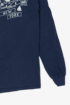 Vintage Navy Blue Long Island New York Long Sleeve T-Shirt (1990s)