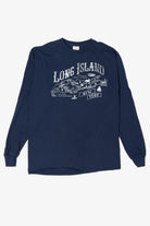 Vintage Navy Blue Long Island New York Long Sleeve T-Shirt (1990s)
