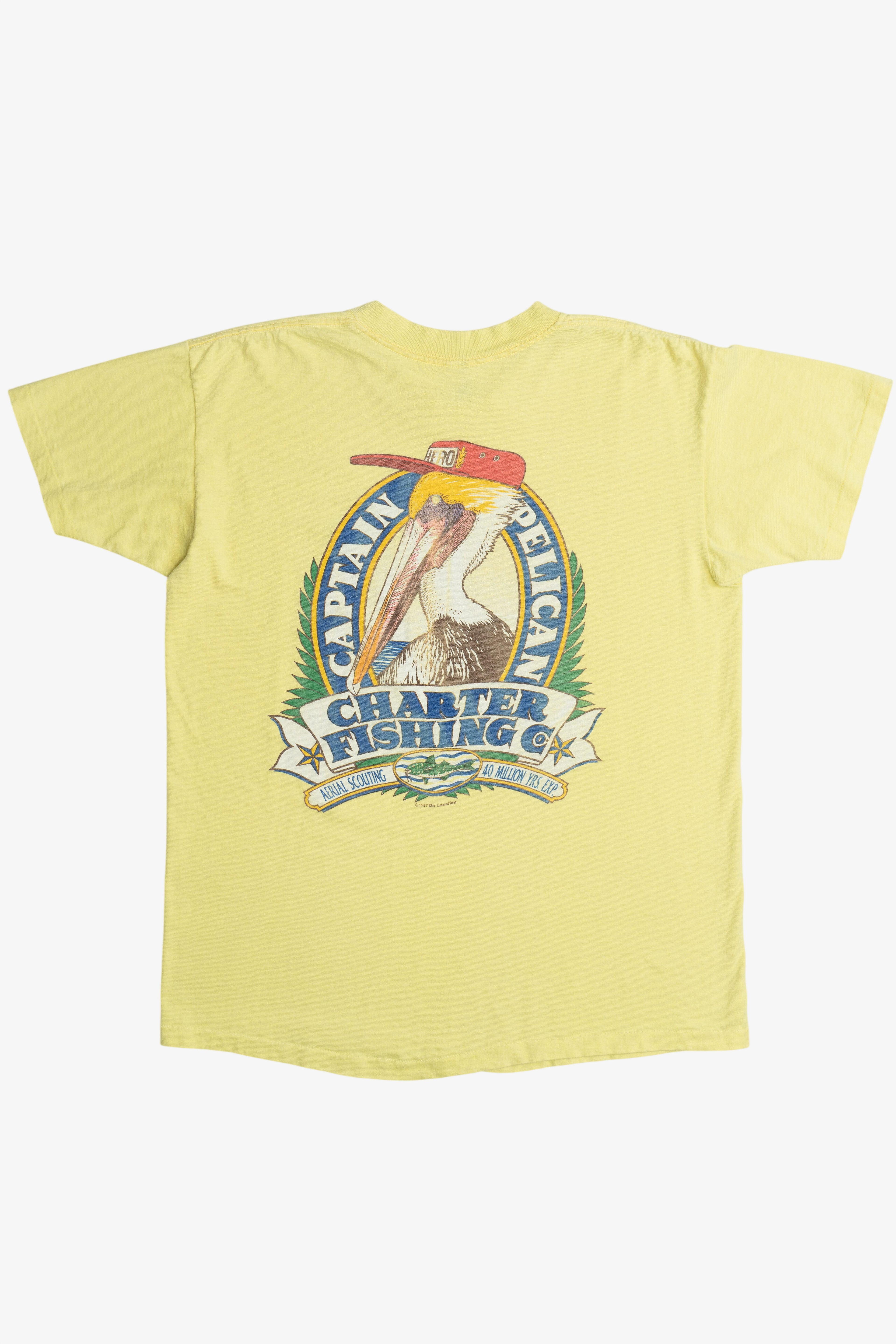 Vintage "Pelican Republic" Myrtle Beach, S.C. "Captain Pelican" T-Shirt (1980s)