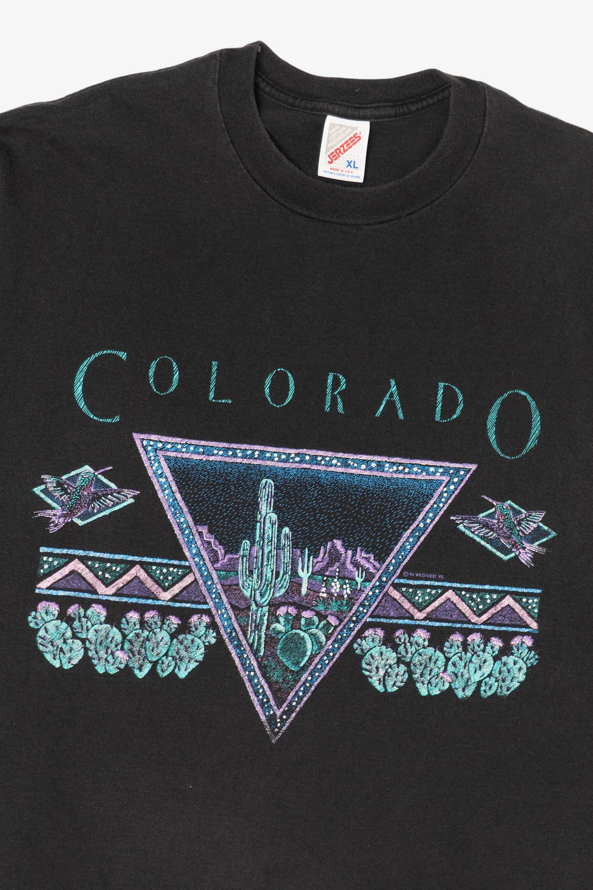 Vintage Black Colorado Jerzees T-Shirt (1990s)