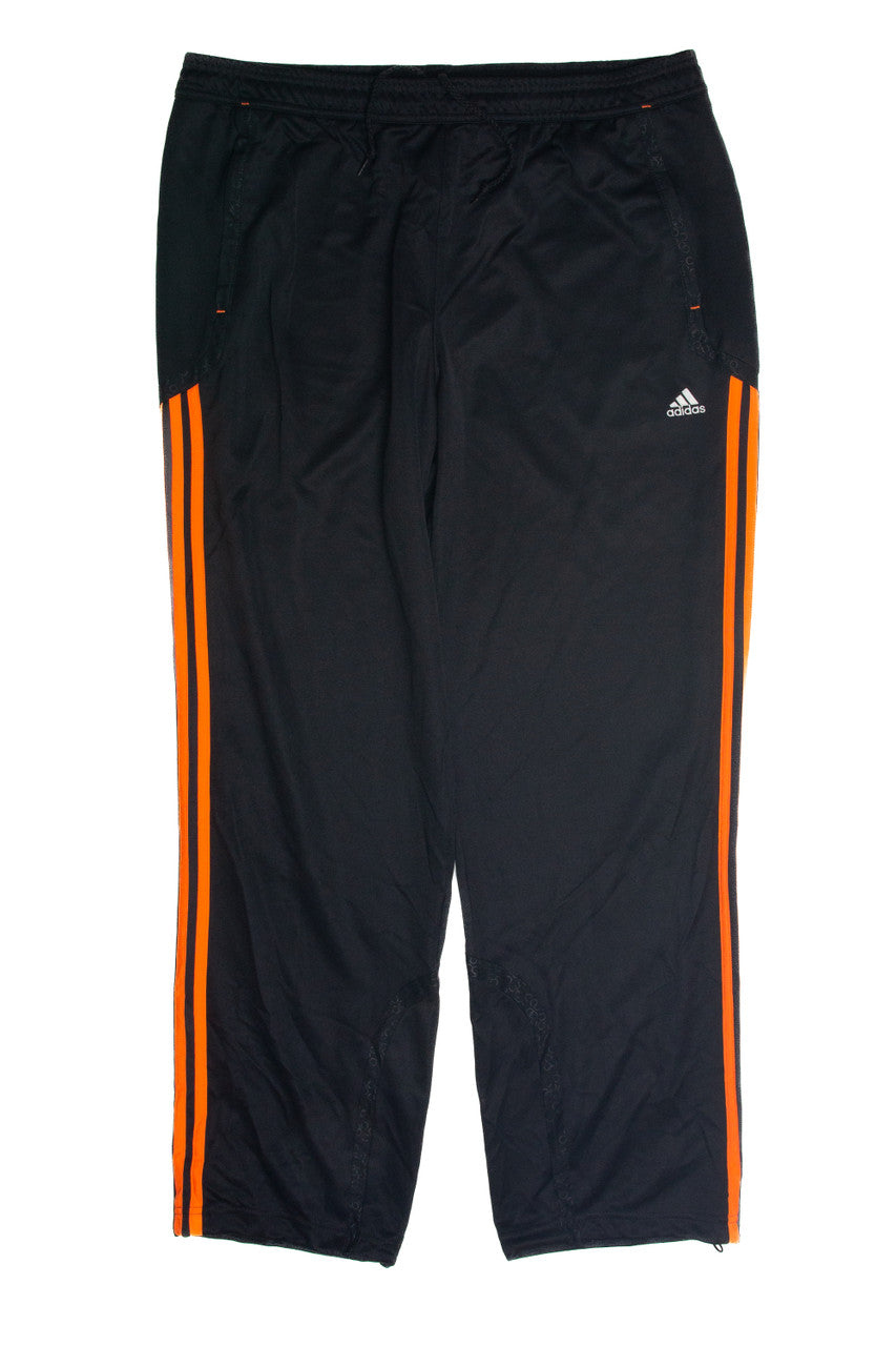 Vintage Black and Orange Adidas Track Pants