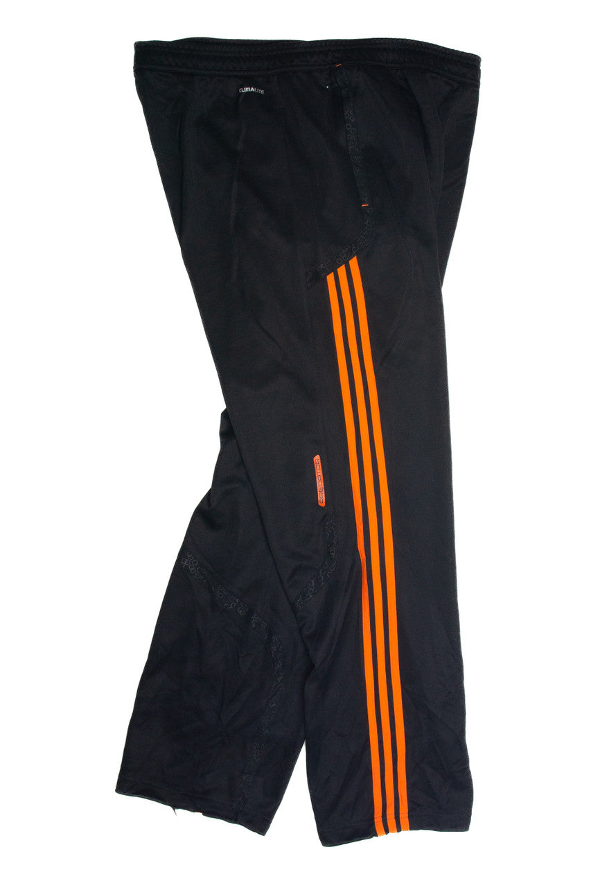 Vintage Black and Orange Adidas Track Pants