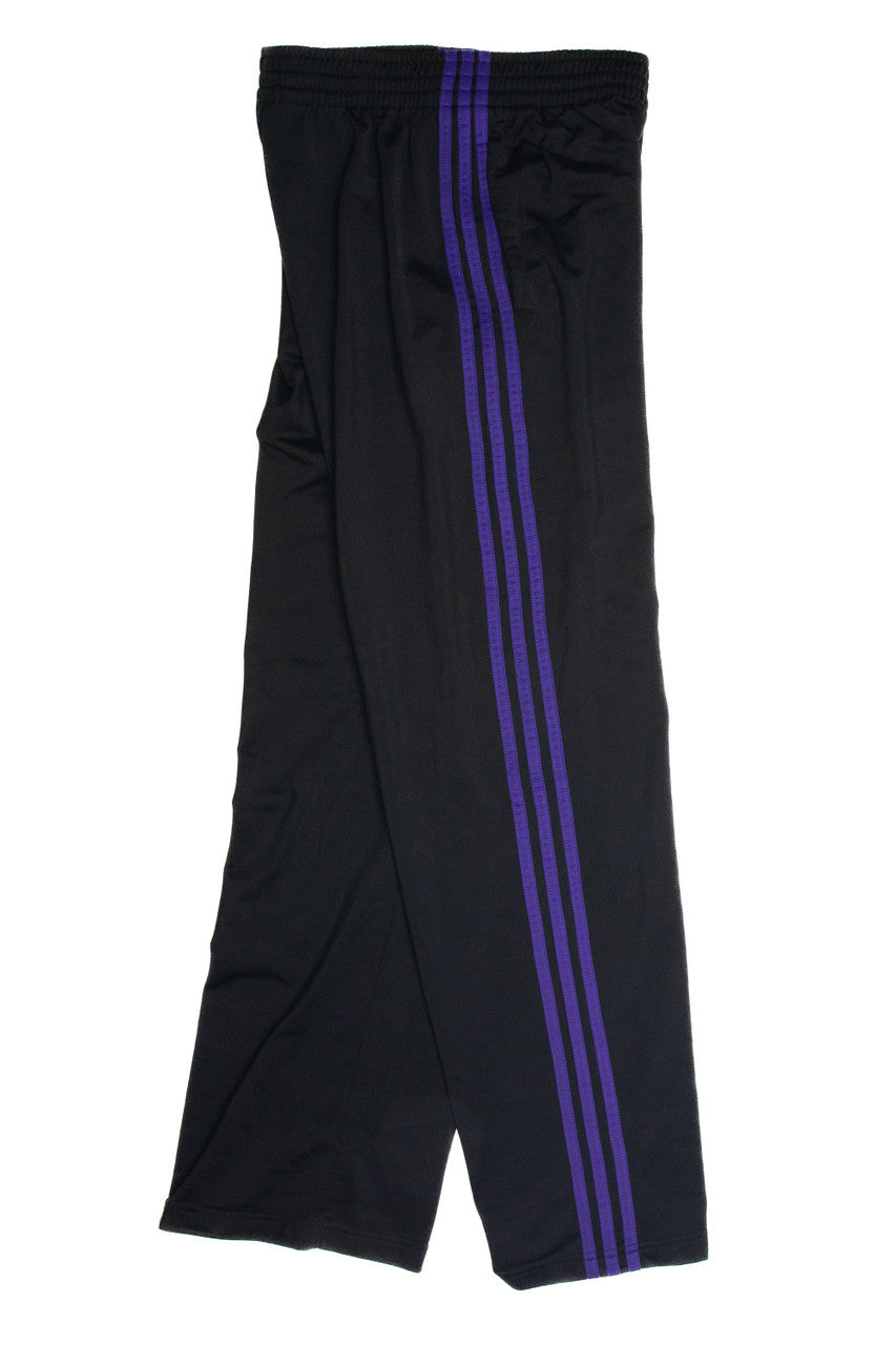 Vintage Black and Purple Adidas Track Pants