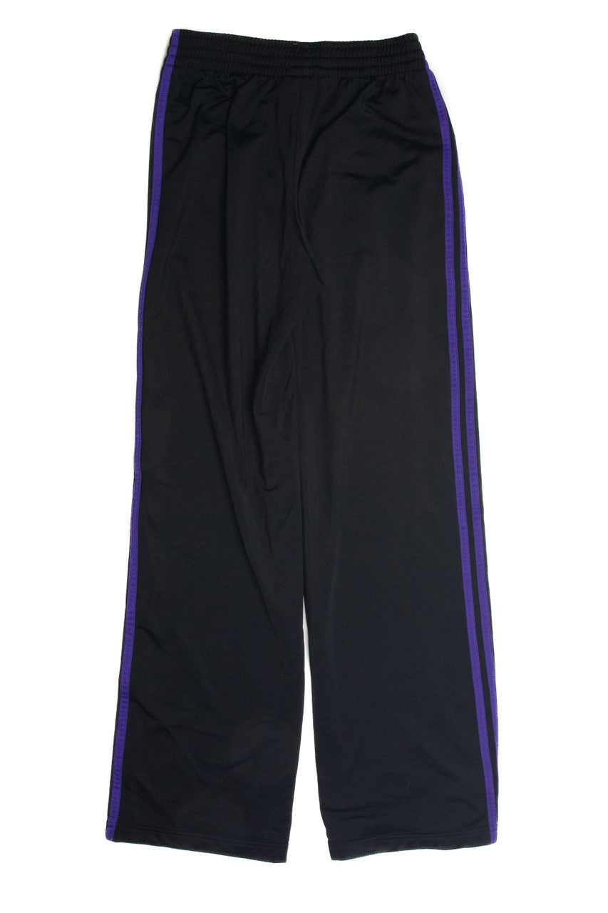 Vintage Black and Purple Adidas Track Pants