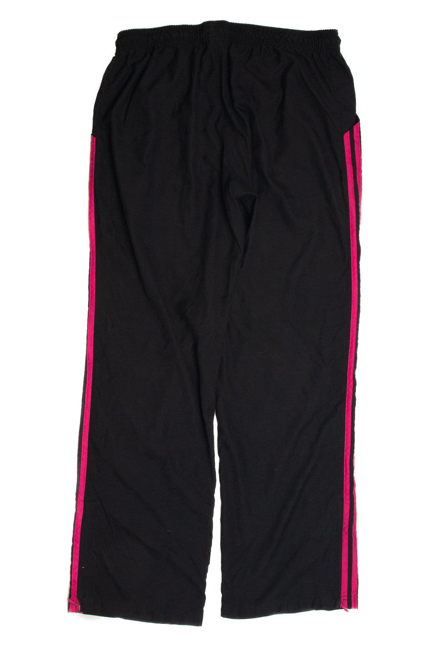 Vintage Black and Pink Adidas Track Pants 1240