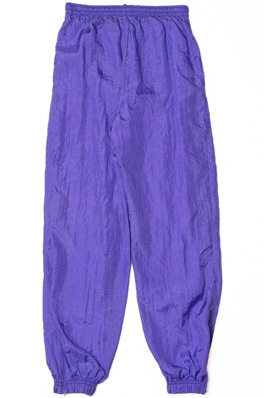 Vintage Light Purple Nylon Ankle Zip Track Pants