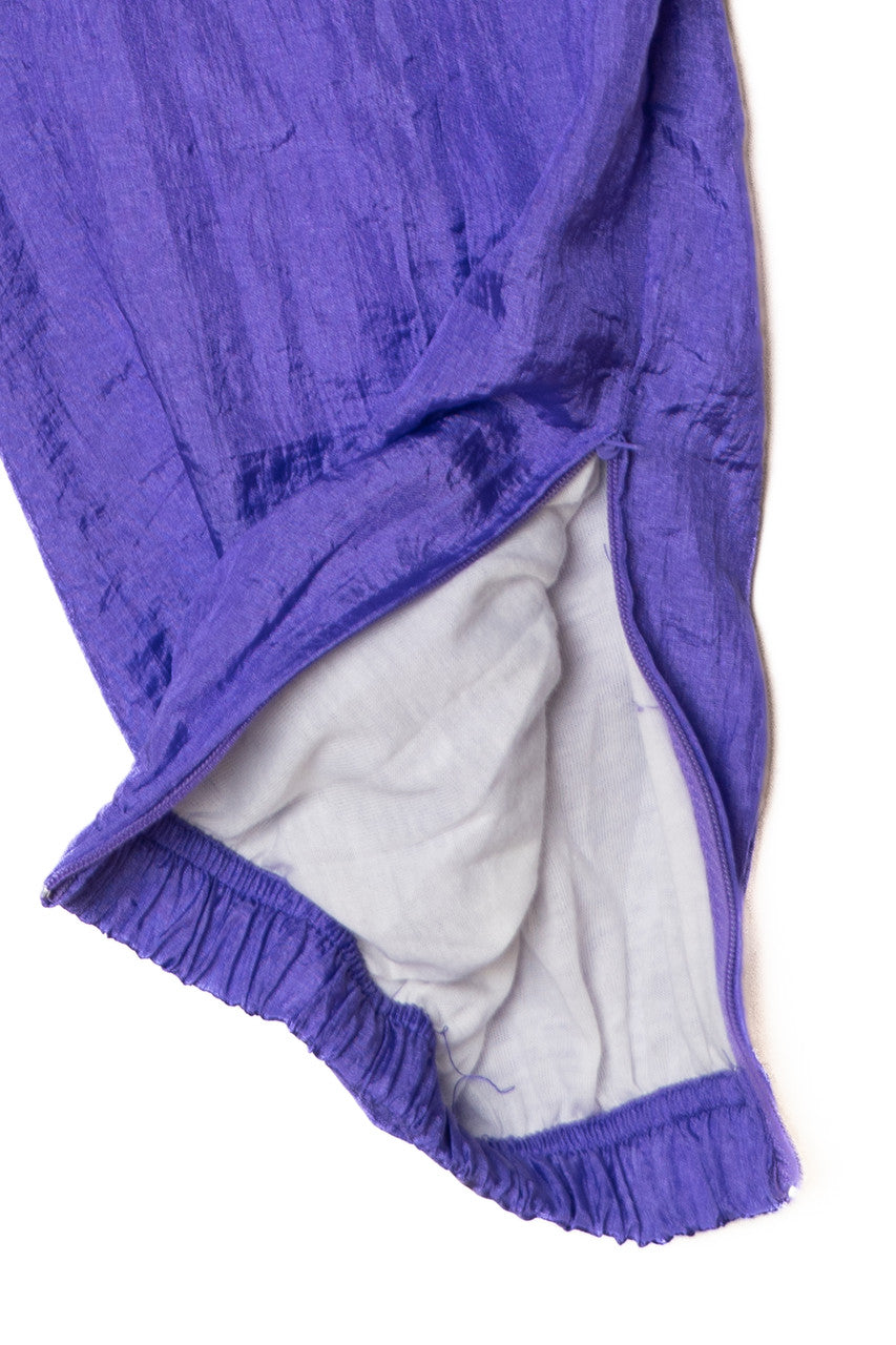 Vintage Light Purple Nylon Ankle Zip Track Pants