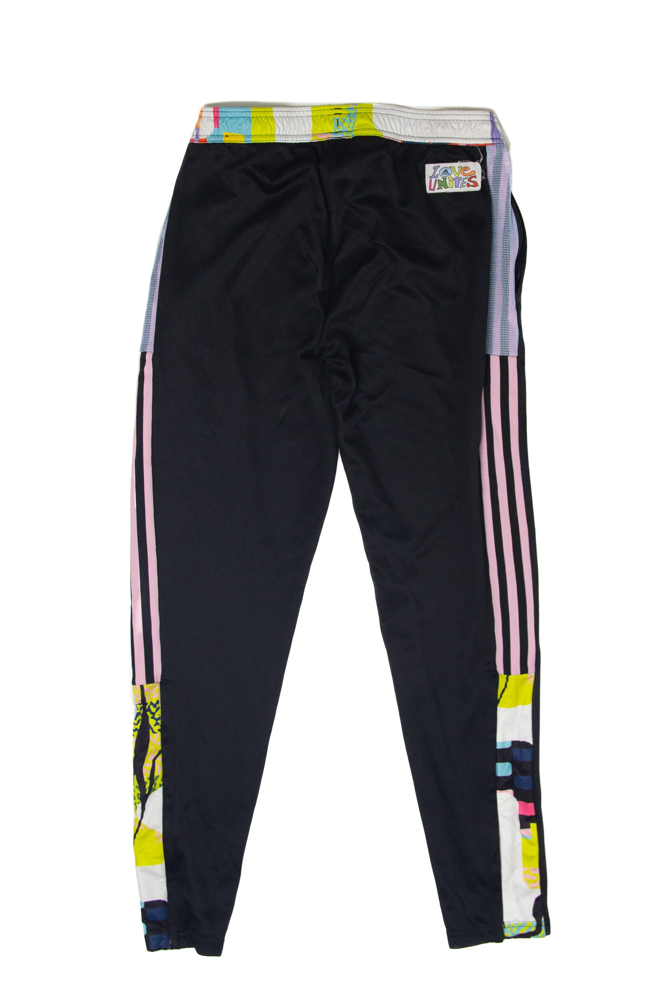Recycled "Love Unites" Colorful Adidas Track Pants