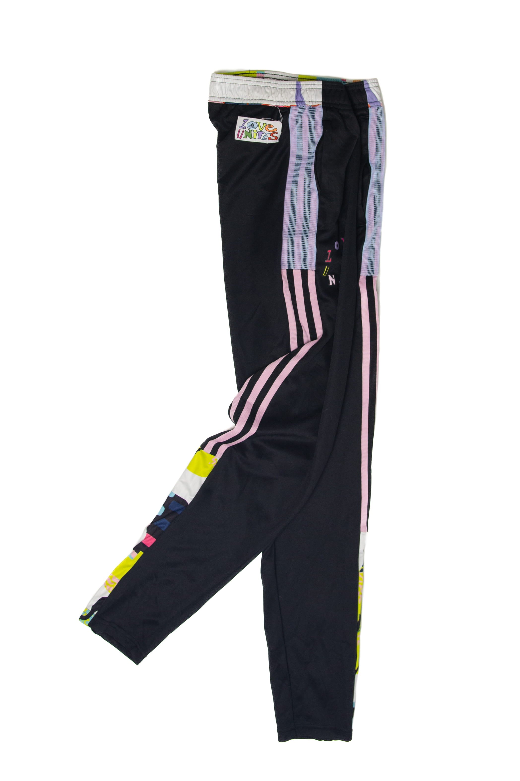 Recycled "Love Unites" Colorful Adidas Track Pants