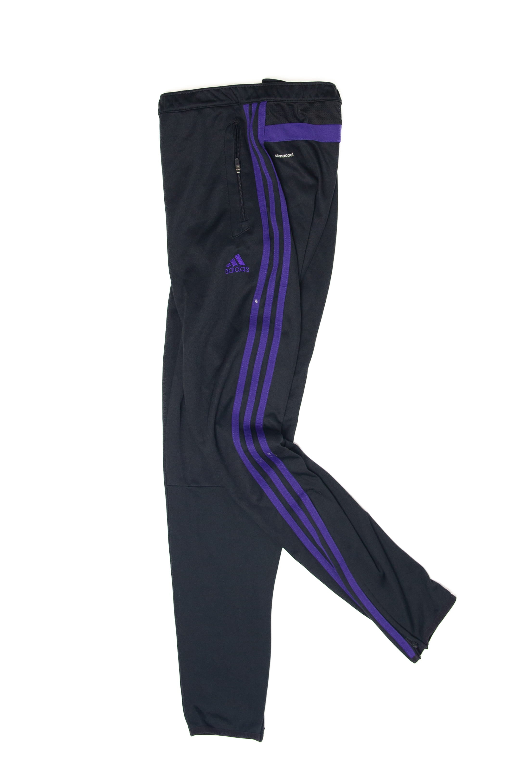Recycled Adidas Purple Striped Track Pants (2010's)