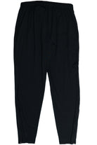 Black Nike Dri-FIT track pants with elastic waistband and tapered leg design for San Francisco embroidery detail.