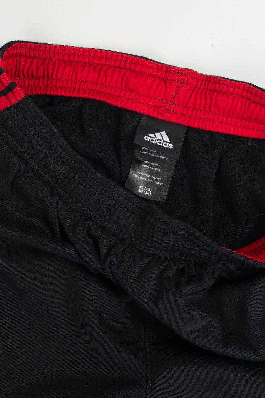 Kid's Red 3 Stripes Adidas Track Pants (sz. XL 18)