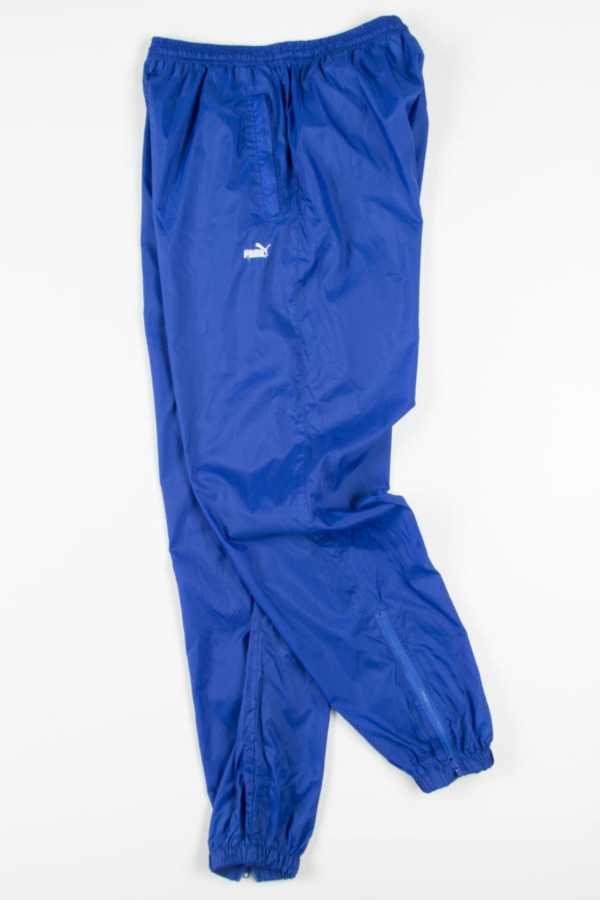 Vintage Blue Puma Windbreaker Pants (sz. XL)