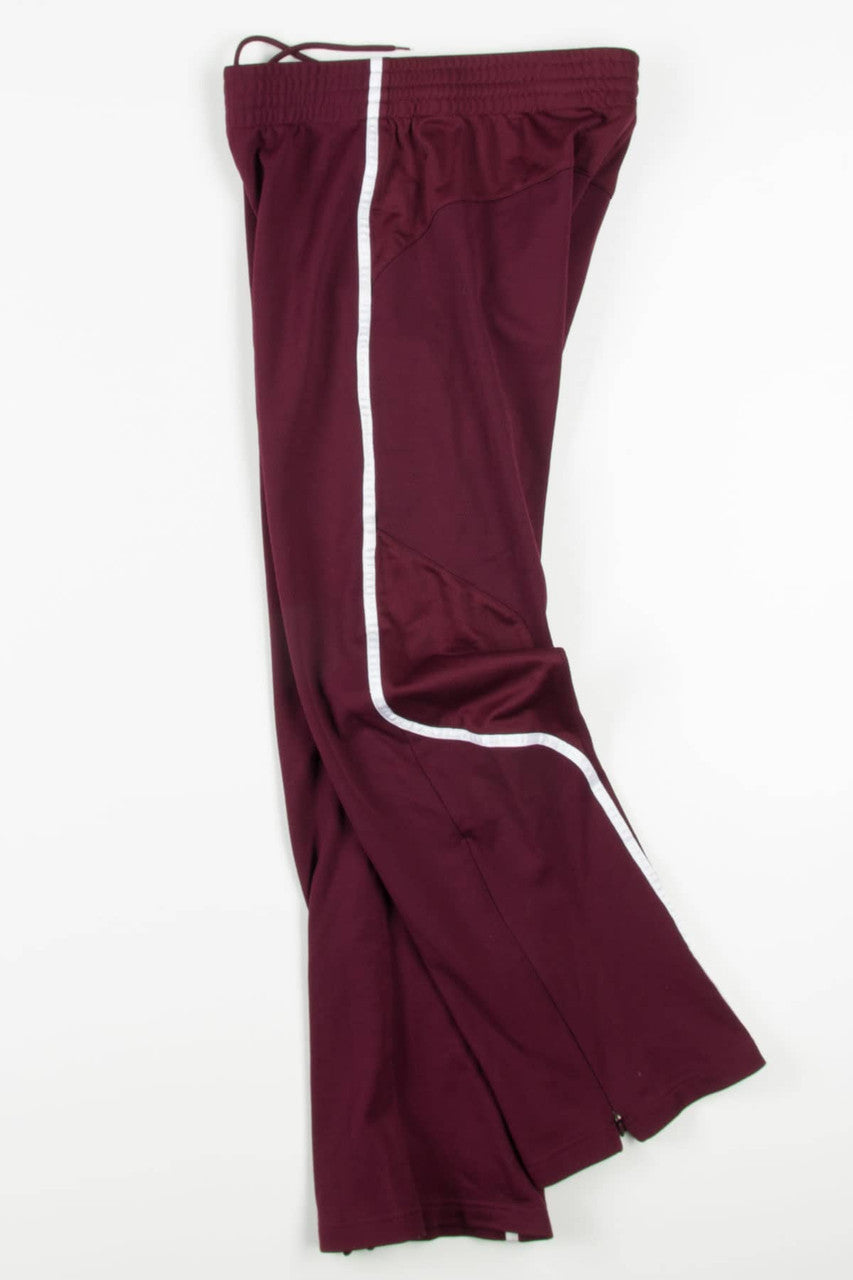 Burgundy Adidas Track Pants (sz. S)
