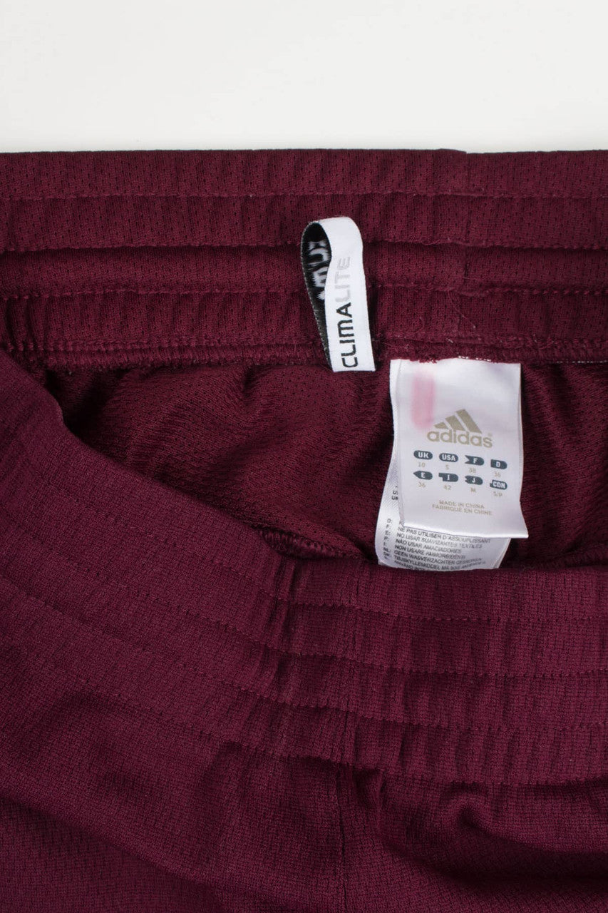 Burgundy Adidas Track Pants (sz. S)