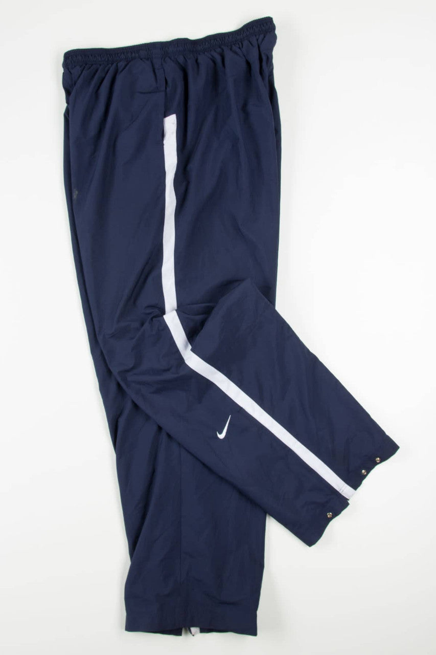 nike windbreaker pants blue