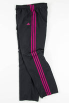 Fuchsia Three Stripe Adidas Track Pants (sz. S)
