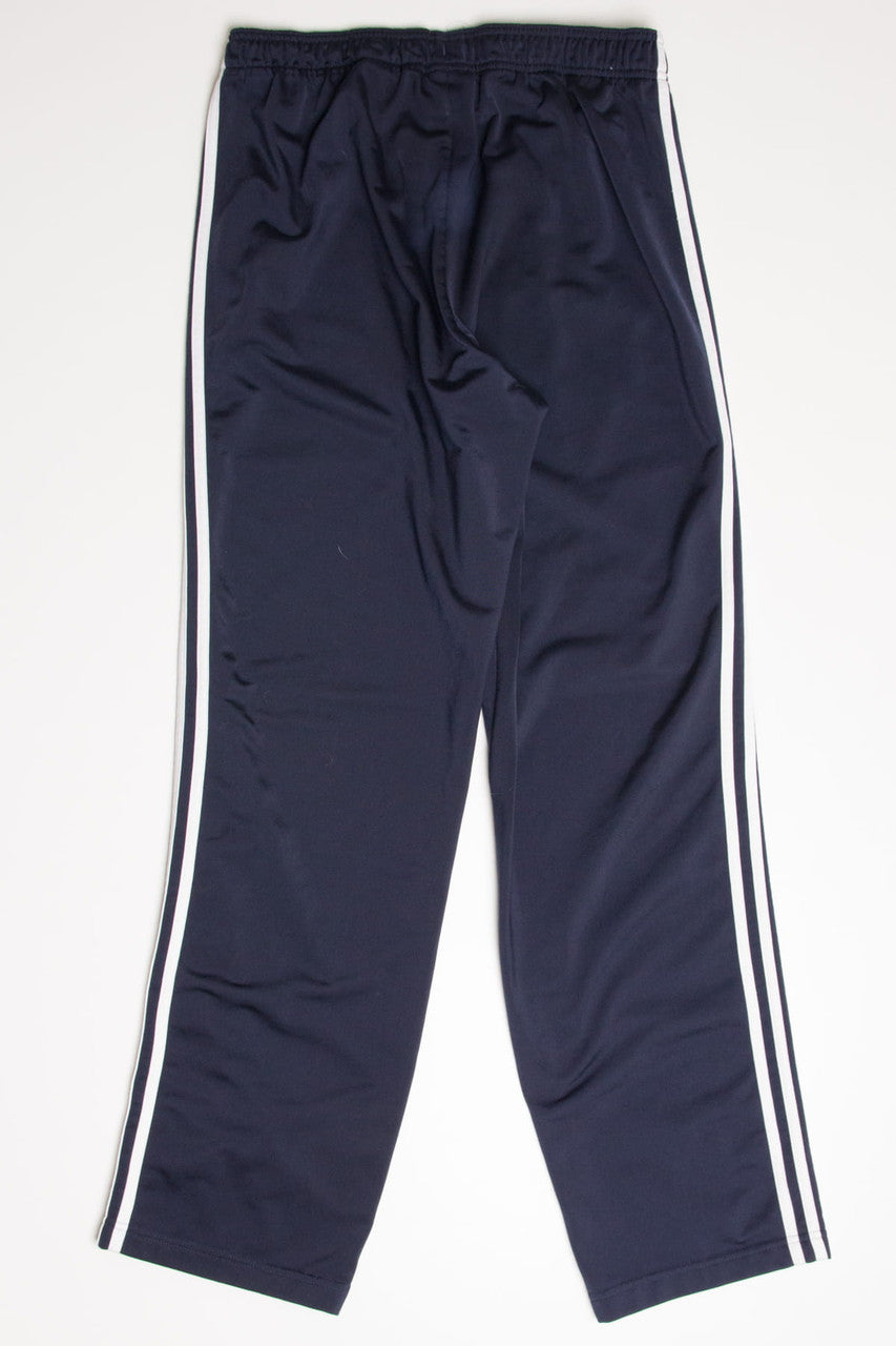 Navy 3 Striped Adidas Track Pants (sz. L)
