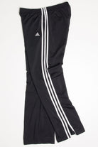 Black 3 Striped Adidas Track Pants (sz. M)