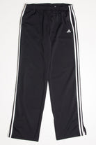 Black 3 Striped Adidas Track Pants (sz. M)