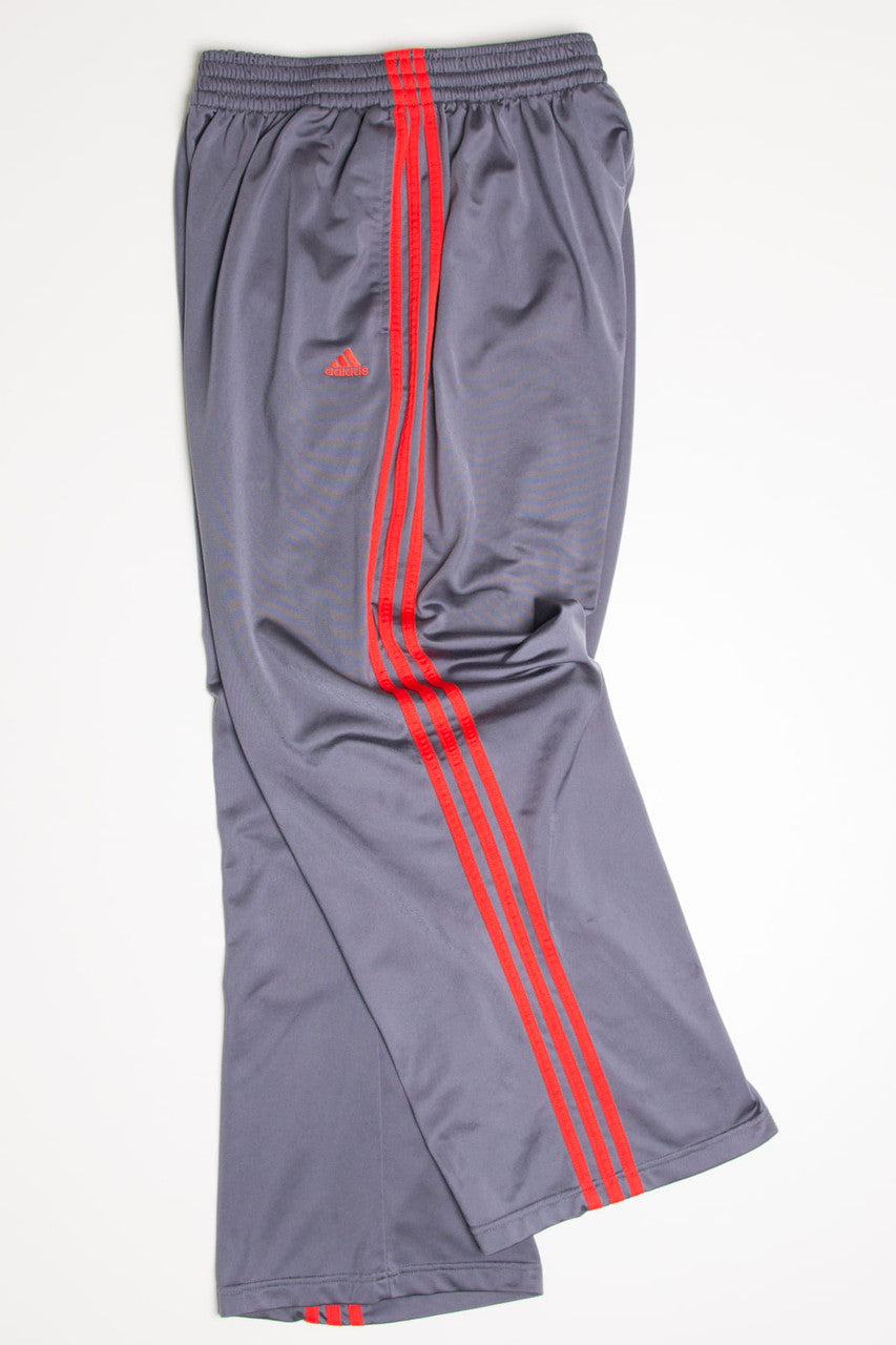 Grey 3 Striped Adidas Track Pants (sz. 38")